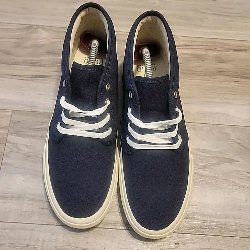 POLO RALPH LAUREN Keaton Chukka Boot‎  Mens 9 Blue Canvas Lace Up Shoes